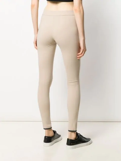 Shop A-cold-wall* Printed Logo Leggings In Neutrals