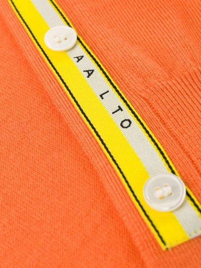 Shop Aalto Distressed Effect Cardigan In Orange