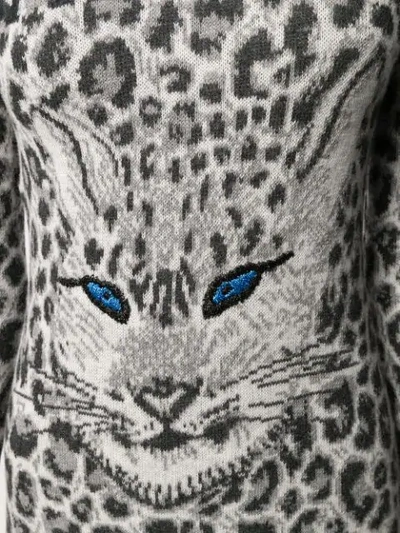 ALBERTA FERRETTI CAT FACE SWEATER DRESS - 灰色
