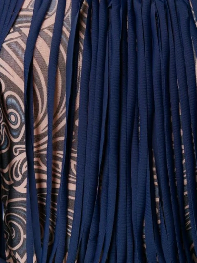 Pre-owned Jean Paul Gaultier 2000s Swirl Print Dress In Blue