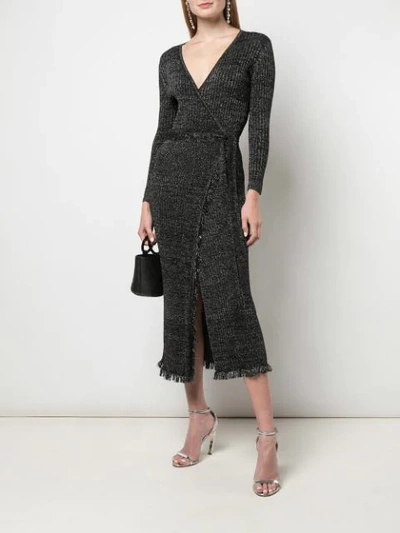 Shop Diane Von Furstenberg Bobbi Wrap Dress In Black