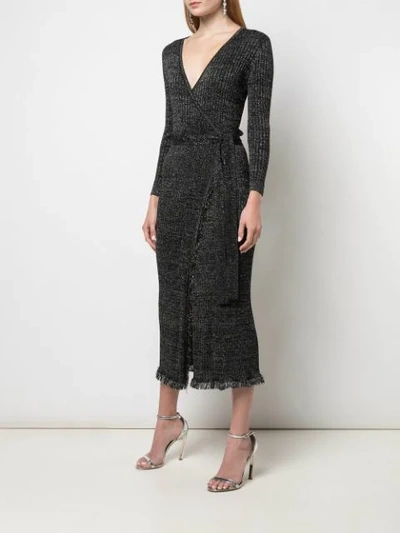 Shop Diane Von Furstenberg Bobbi Wrap Dress In Black