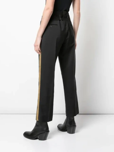 Shop Maison Margiela Side Stripe Tailored Trousers In Black