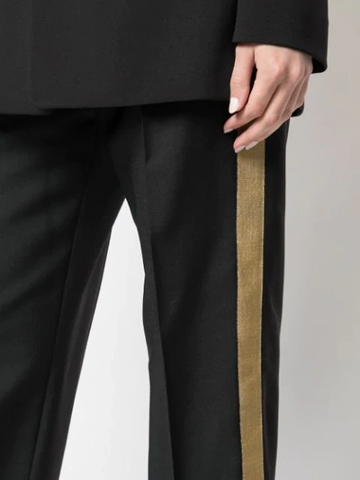 Shop Maison Margiela Side Stripe Tailored Trousers In Black