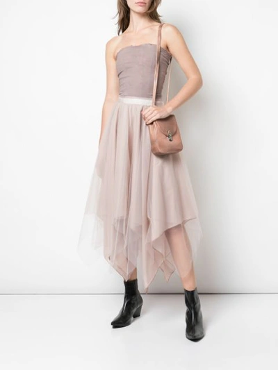 Shop Marc Le Bihan Asymmetric Hem Silk Skirt In Pink