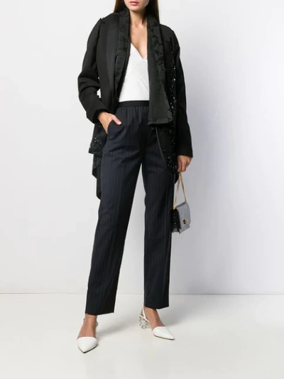 Shop Antonio Marras Sequined Layered Blazer In Black