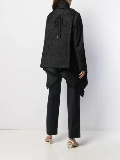 Shop Antonio Marras Sequined Layered Blazer In Black