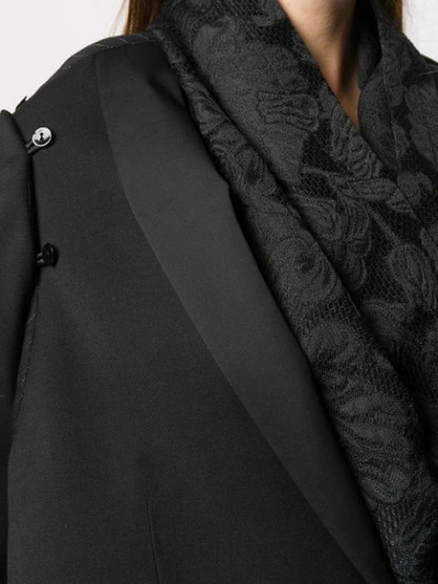 Shop Antonio Marras Sequined Layered Blazer In Black