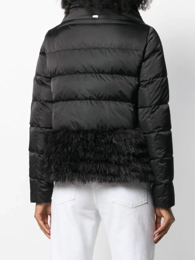 Shop Herno Zipped Short Puffer Jacket In 9300 Black