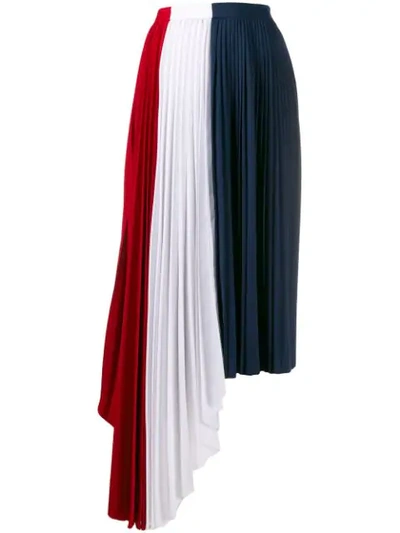 Shop Atu Body Couture Pleated Midi Skirt In Red