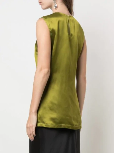 Shop Sies Marjan Jules Silk Blouse In Green