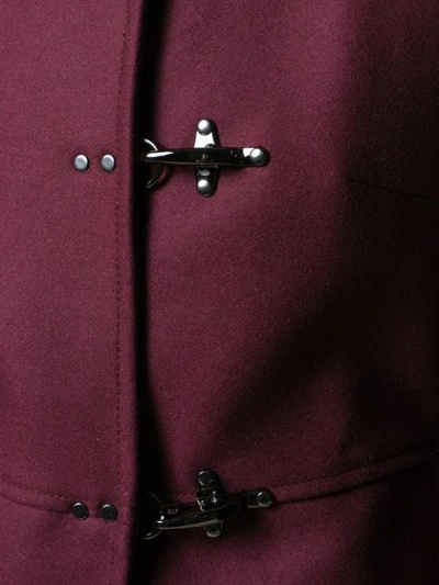 Shop Fay Side Buckle Coat In Rcpr810 Burgundy