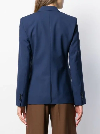 Shop Theory Single-breasted Blazer In Blue