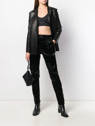 Shop Alyx Fitted Leather Blazer In Black