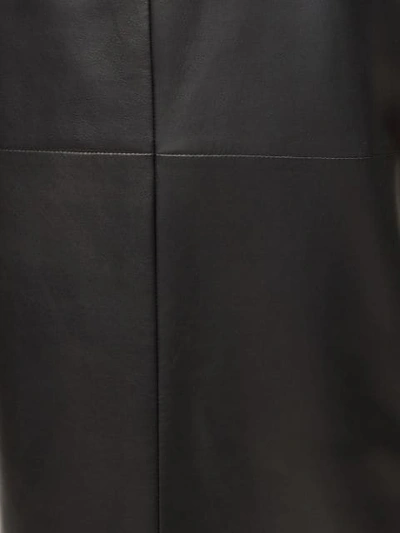 Shop Brunello Cucinelli Leather Pencil Skirt In Black