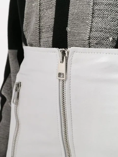Shop Manokhi Buckle-detail Biker Skirt In White