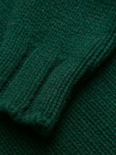 Shop Aragona Turtleneck Knit Jumper In 144 Ardesia Green