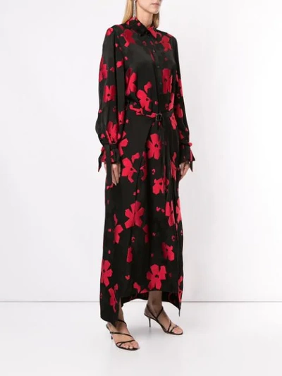Shop Roland Mouret Colada Floral-jacquard Maxi Dress In Black