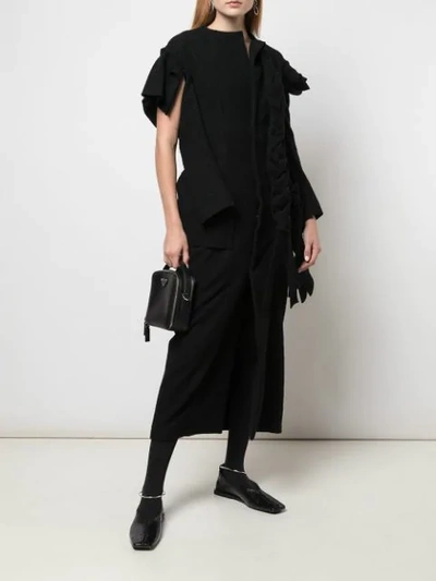 Shop Yohji Yamamoto Knitted Wool Dress In Black