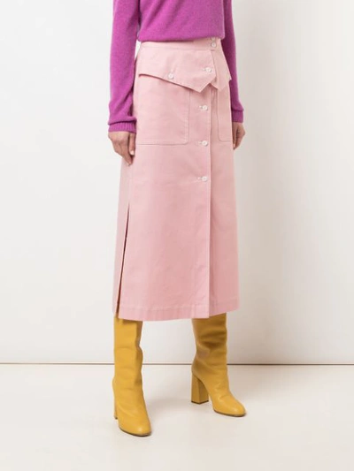 Shop Sies Marjan Jacquetta Midi Skirt In Pink
