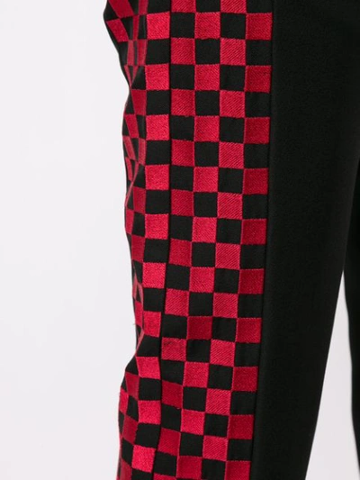 Shop Haider Ackermann Checkered Stripe Trousers In Black