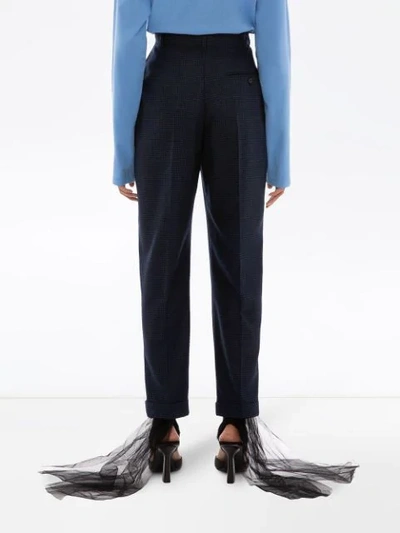 Shop Jw Anderson Houndstooth Carrot Trousers In Black