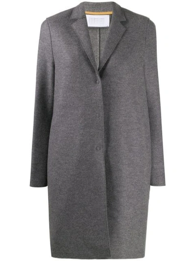 Shop Harris Wharf London Single-breasted Fitted Coat In Grey