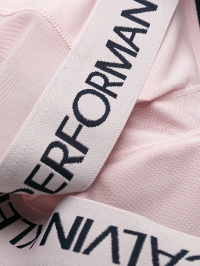Shop Calvin Klein Underwear Contrasting Logo Sports Bra In Pink