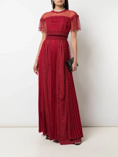 Shop Zuhair Murad Harui Embroidered Dress In Red