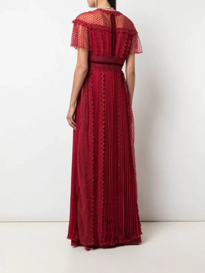 Shop Zuhair Murad Harui Embroidered Dress In Red