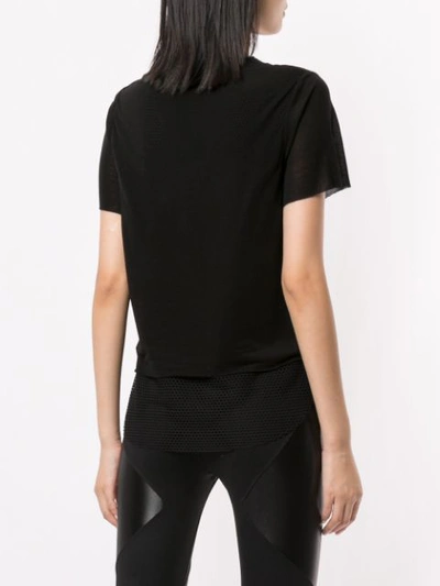 Shop Koral Double Layered T-shirt In Black