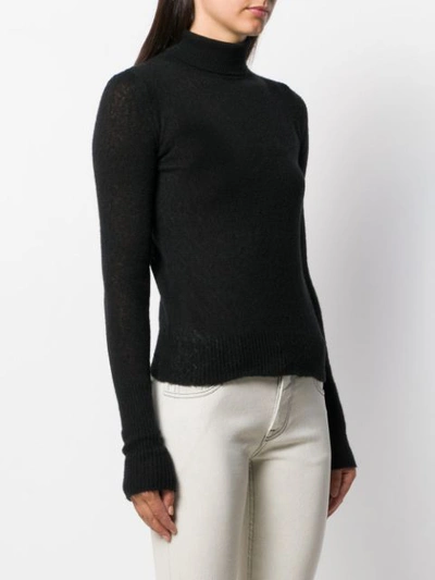 Shop Andrea Ya'aqov Roll Neck Sweater In Black