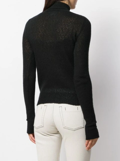 Shop Andrea Ya'aqov Roll Neck Sweater In Black