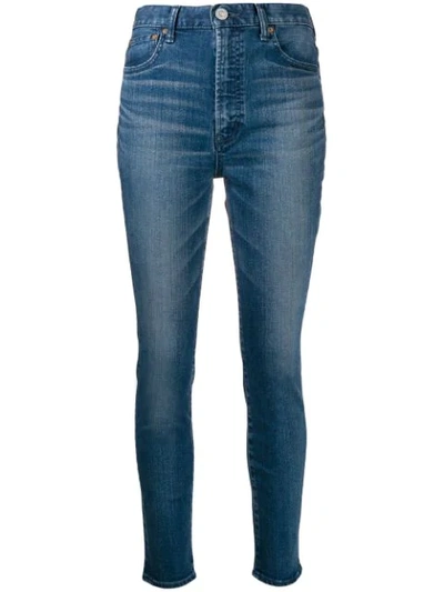 Shop Moussy Vintage Glendele High-rise Skinny Jeans In Blue