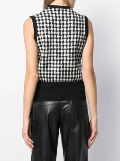 Shop Dolce & Gabbana Cashmere Houndstooth Top In White ,black