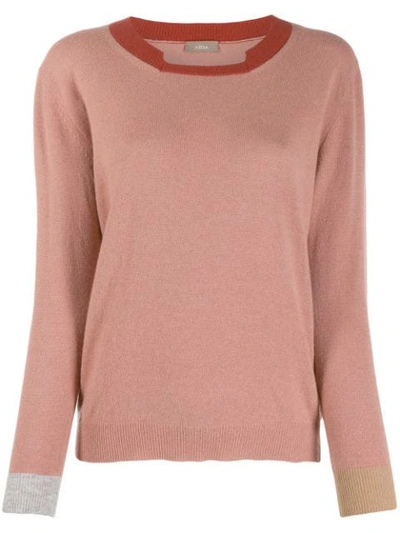 Shop Altea Colour Blocked Knitted Top In Pink