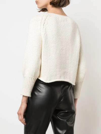 Shop Apiece Apart Cropped-strickpullover In White