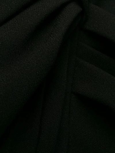 Shop Saint Laurent Plunging Evening Dress In Black