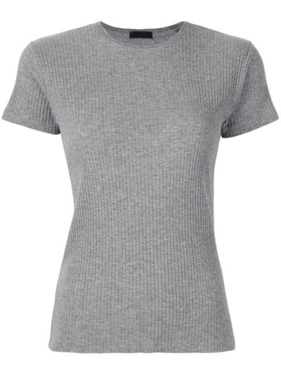 Shop Atm Anthony Thomas Melillo Micromodal Wideribcapsleevetop Atm In Grey