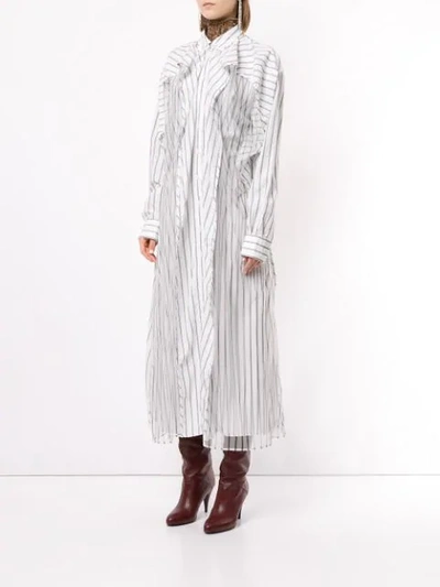 Shop Y/project Striped Shirt Dress In White