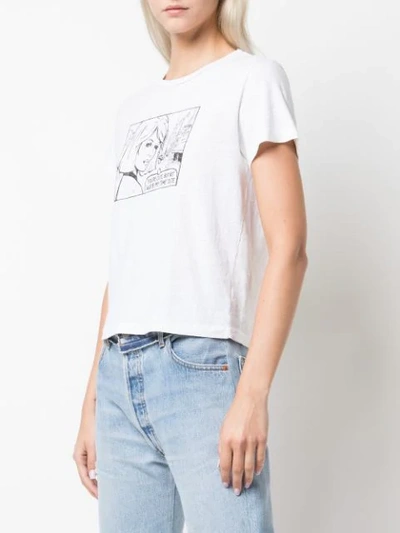 Shop Re/done Comic Print Short-sleeve T-shirt In White