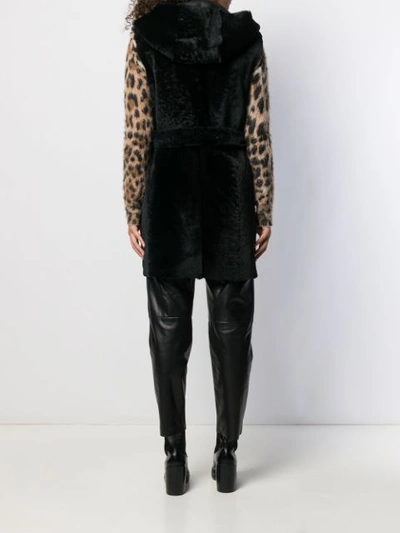 Shop Drome Fur Mid-length Waistcoat In Black