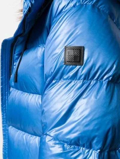 Shop Woolrich Hooded Padded Jacket In Blue