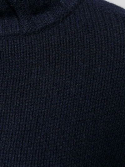 Shop Aragona Turtleneck Knit Jumper In Blue
