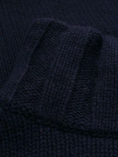 Shop Aragona Turtleneck Knit Jumper In Blue