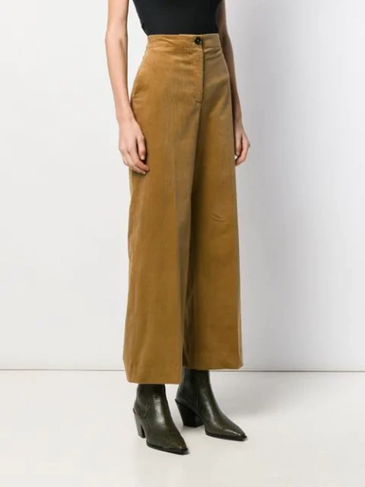Shop Alexa Chung High Waisted Corduroy Trousers In Brown