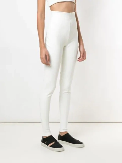 Shop Gloria Coelho High Waisted Leggings In White