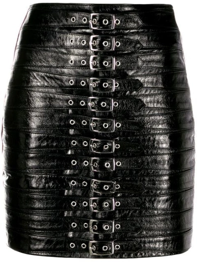 Shop Manokhi Dita Buckled Mini Skirt In Black