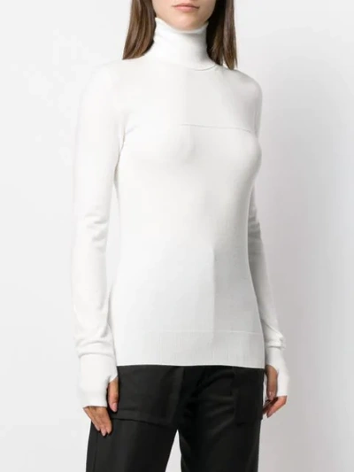 Shop Mm6 Maison Margiela Slim Fit Polo Neck In White