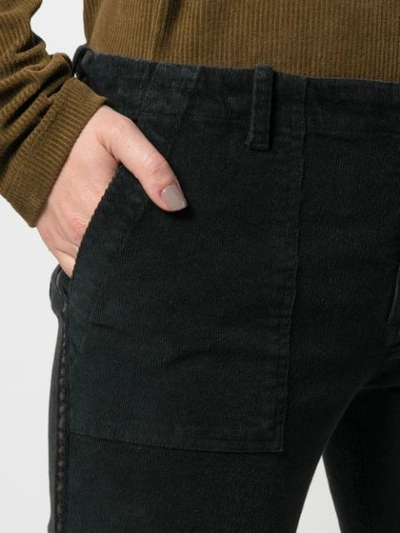 Shop Nili Lotan Corduroy Cropped Trousers In Black